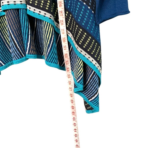 NIC + ZOE Cotton Blend Knit Sharkbite Hem Tunic / Mini Dress V-Neck Sweater Sz L - Picture 7 of 9